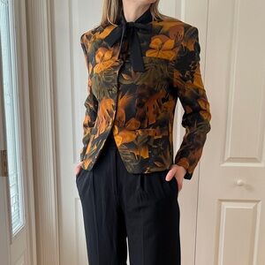 Rena Rowan for SAVILLE Tropical Print Blazer